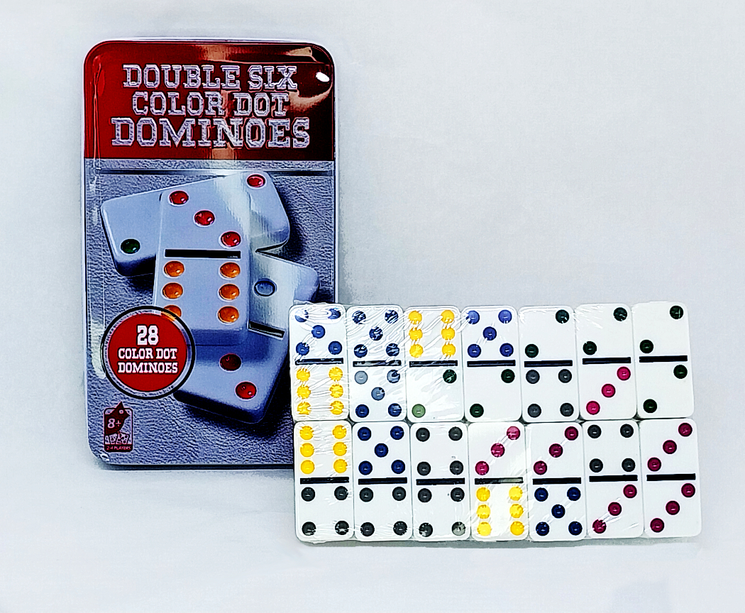Jogo Domino Mexicano Double12 Colorido 91 Pedras Melanina